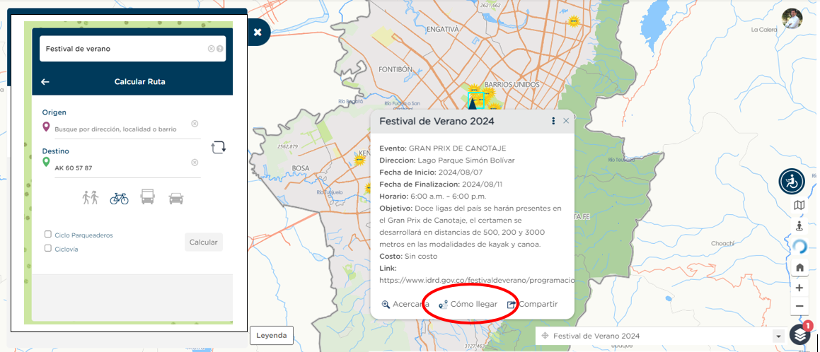 Mapa Festival de Verano