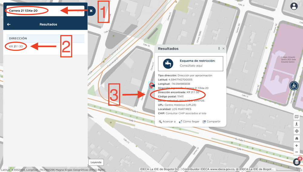 Paso a paso código postal